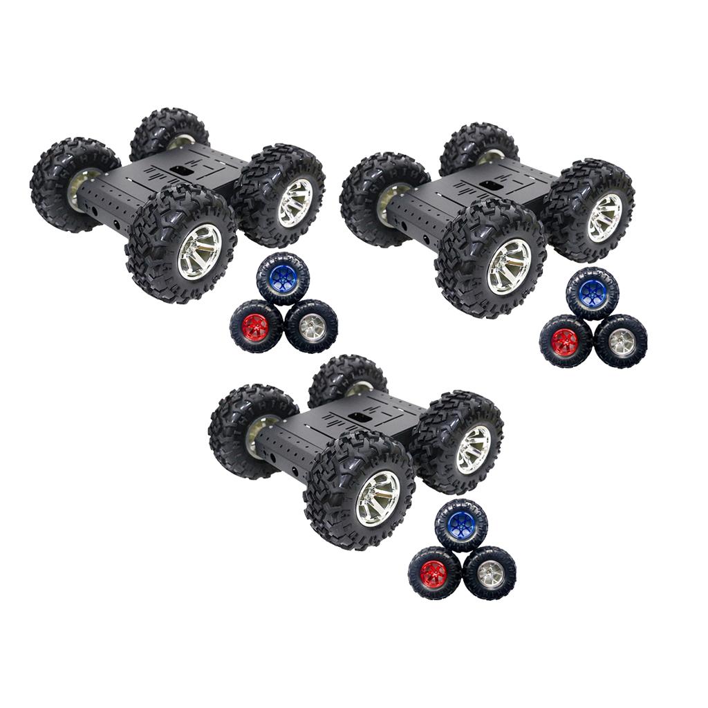 C3-4WD-Smart-Robot-Car-with-4-DC-12V-Motor,-130mm-Rubber-Wheel-12V-Motor-without-Code-Plate