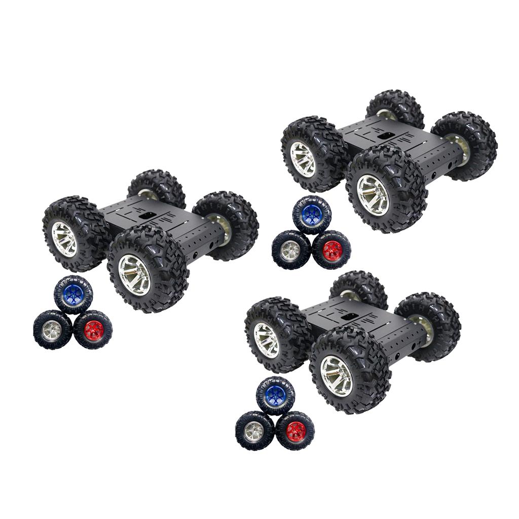 C3-4WD-Smart-Robot-Car-with-4-DC-12V-Motor,-130mm-Rubber-Wheel-12V-Motor-without-Code-Plate