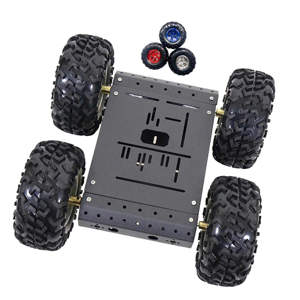 C3-4WD-Smart-Robot-Car-with-4-DC-12V-Motor,-130mm-Rubber-Wheel-12V-Motor-without-Code-Plate