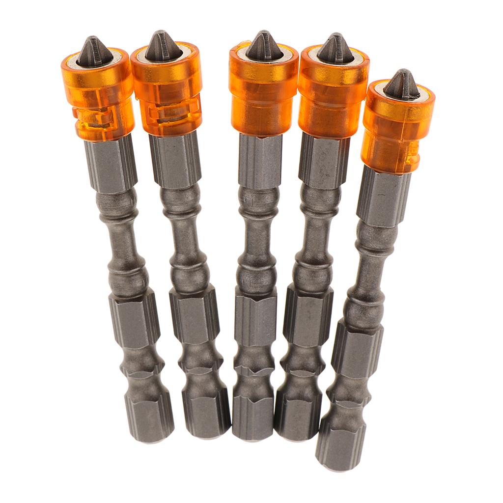 5-in-1-Phillips-Cross-Screwdriver-Bit-Set-Hex-for-Drill-Screw-Driver-orange