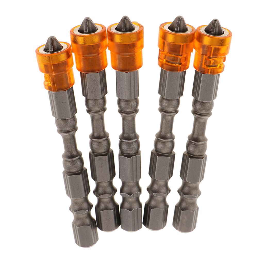 5-in-1-Phillips-Cross-Screwdriver-Bit-Set-Hex-for-Drill-Screw-Driver-orange