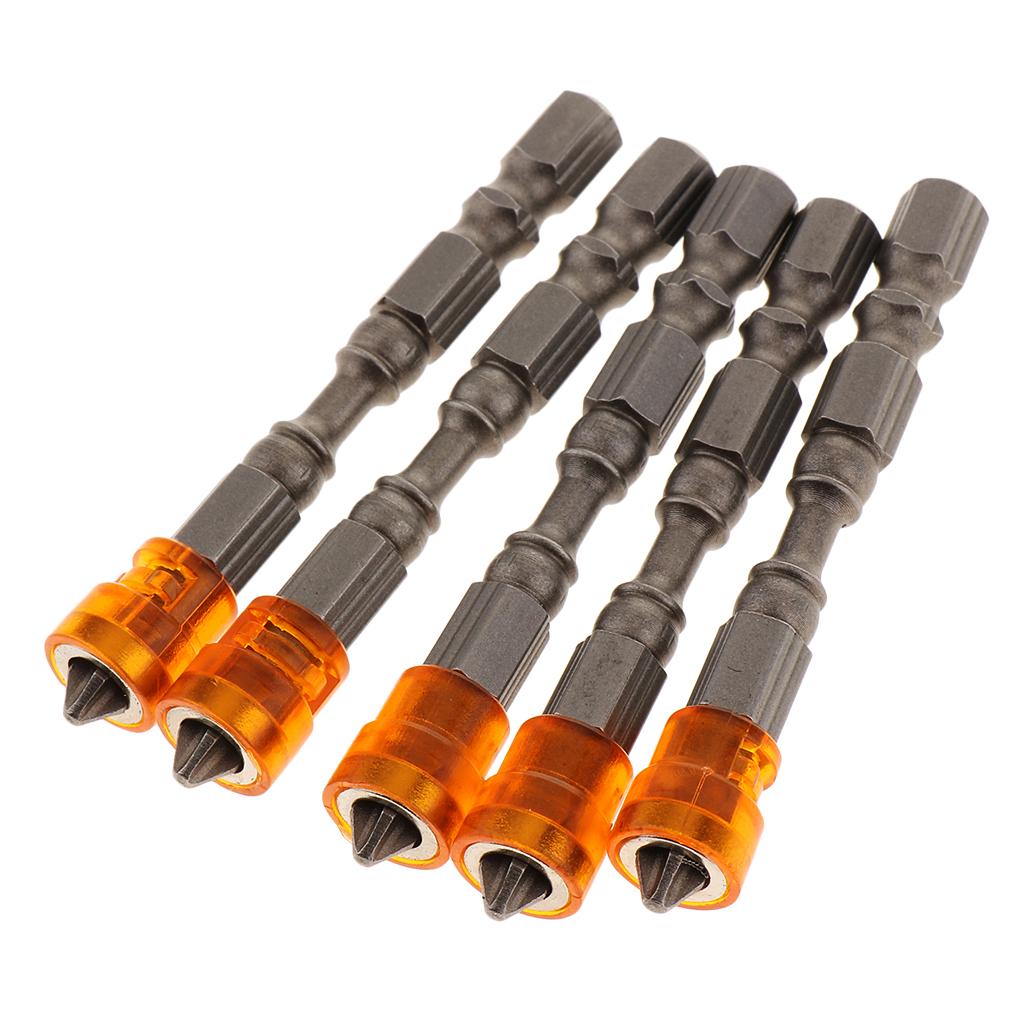 5-in-1-Phillips-Cross-Screwdriver-Bit-Set-Hex-for-Drill-Screw-Driver-orange