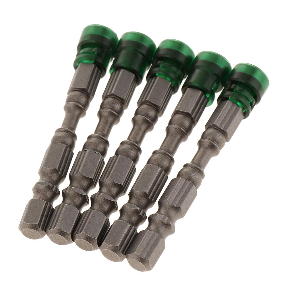 5-in-1-Phillips-Cross-Screwdriver-Bit-Set-Hex-for-Drill-Screw-Driver-Green