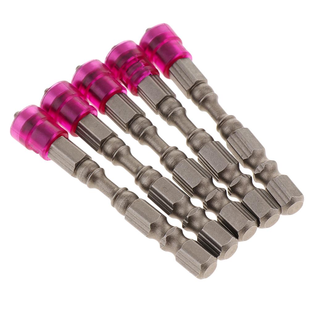 5-in-1-Phillips-Cross-Screwdriver-Bit-Set-Hex-for-Drill-Screw-Driver-Purple