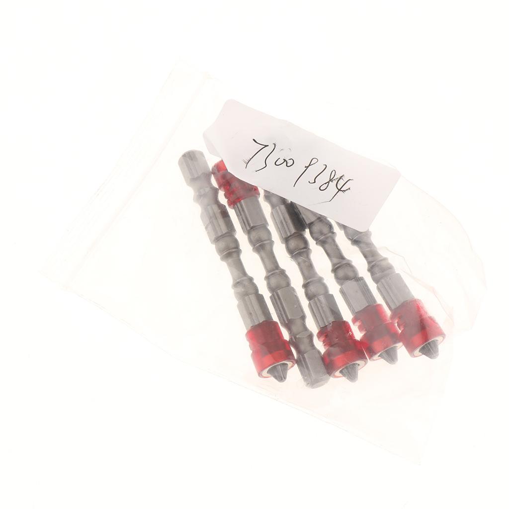 5-in-1-Phillips-Cross-Screwdriver-Bit-Set-Hex-for-Drill-Screw-Driver-Red