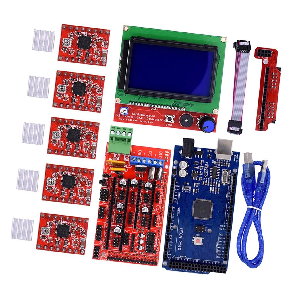 3D-Printer-Kit-with-RAMPS-1.4-Controller-+-Mega-2560-board-+-5pcs-A4988-Stepper-Motor-Driver-with-Heatsink-+-LCD-Graphic-Smart-Display-Controller