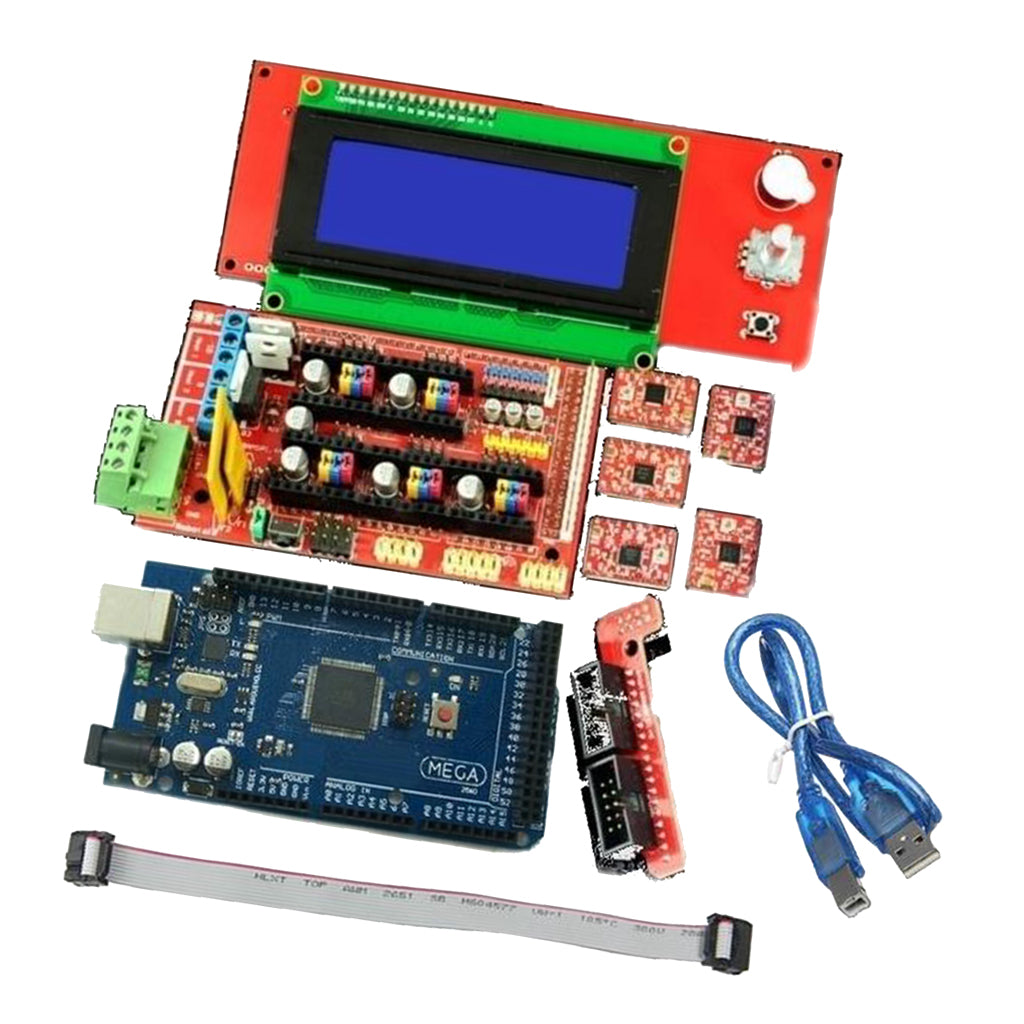 3D-Printer-Kit-with-RAMPS-1.4-Controller-+-Mega-2560-board-+-5pcs-A4988-Stepper-Motor-Driver-with-Heatsink-+-LCD-2004-Graphic-Smart-Display-Controller