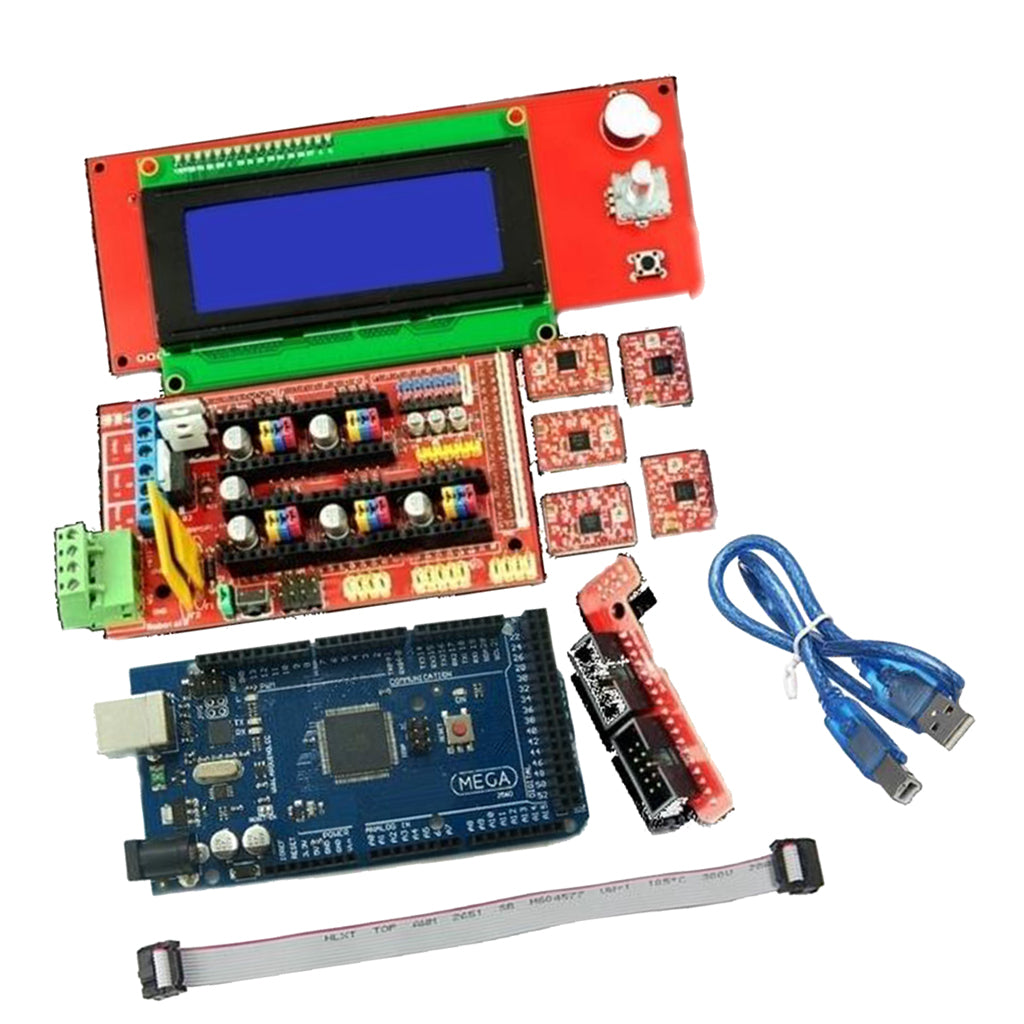 3D-Printer-Kit-with-RAMPS-1.4-Controller-+-Mega-2560-board-+-5pcs-A4988-Stepper-Motor-Driver-with-Heatsink-+-LCD-2004-Graphic-Smart-Display-Controller