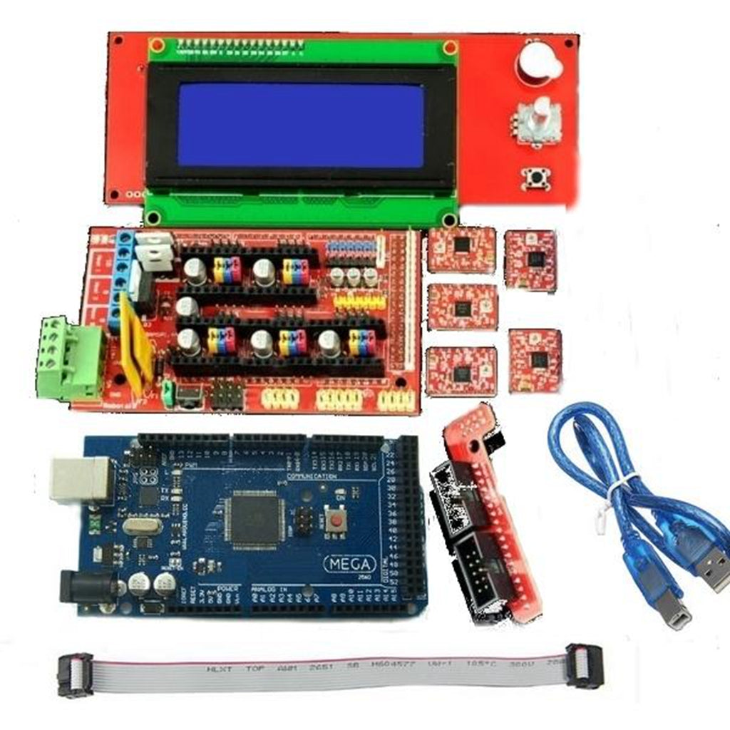 3D-Printer-Kit-with-RAMPS-1.4-Controller-+-Mega-2560-board-+-5pcs-A4988-Stepper-Motor-Driver-with-Heatsink-+-LCD-2004-Graphic-Smart-Display-Controller