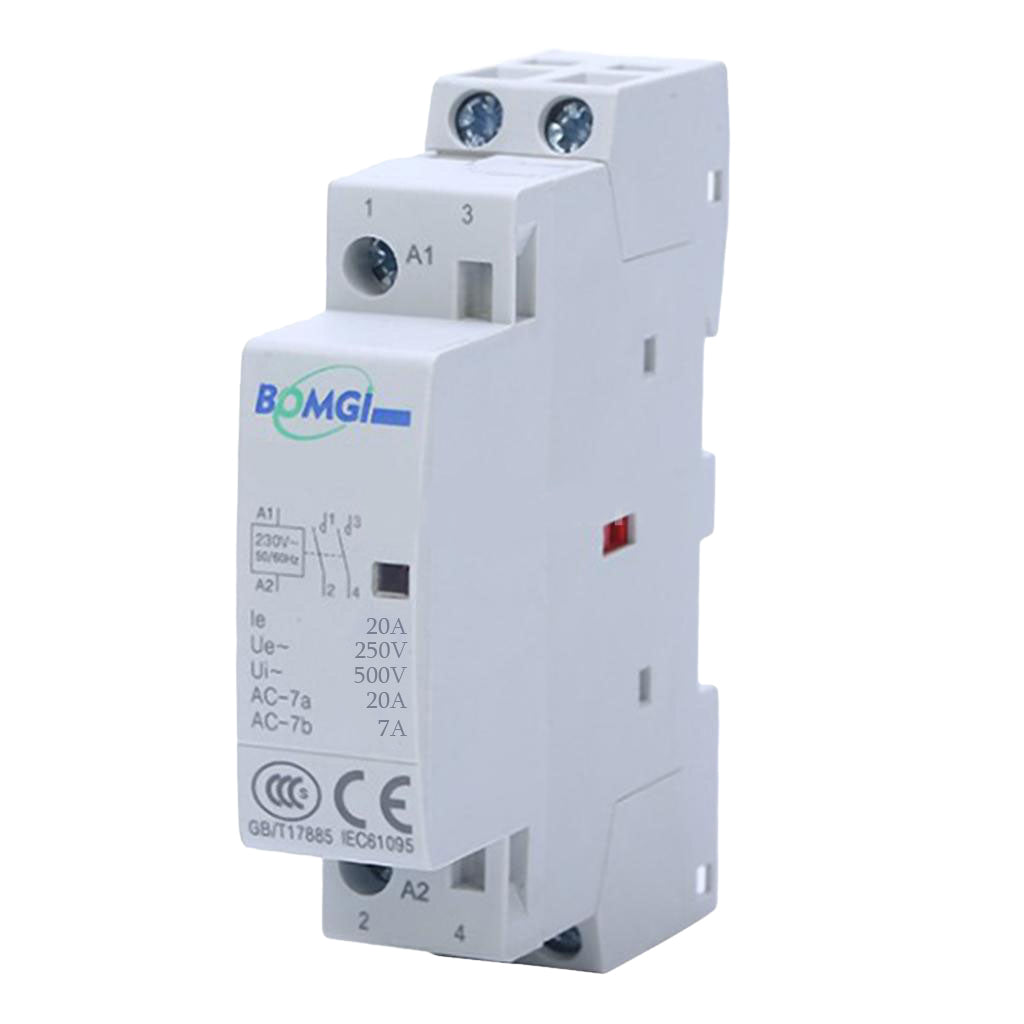 AC-Contactor-230V-20A-2-Pole-Universal-Circuit-Control-DIN-Rail-Mounted