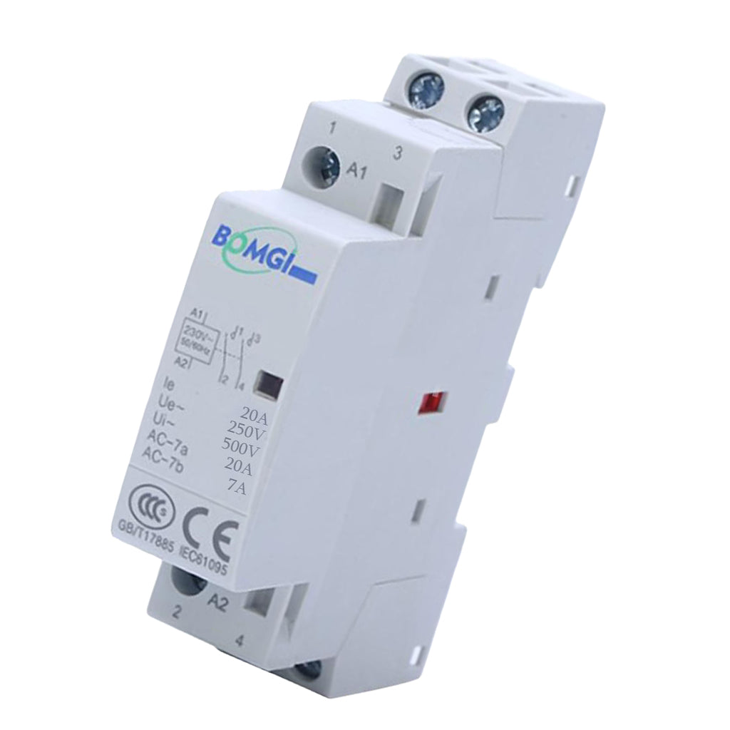 AC-Contactor-230V-20A-2-Pole-Universal-Circuit-Control-DIN-Rail-Mounted