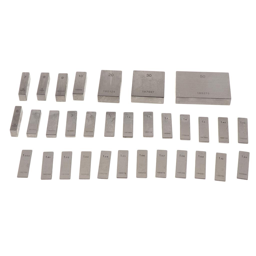 32pcs-1.005-50mm-0-Grade-Micrometer-Inspection-Block-Gauge-Steel-Blocks-Set