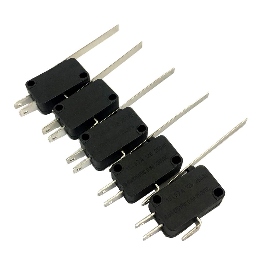 5-Pieces-15A-250VAC-V-15-Button-SPDT-1NO-1NC-Micro-Switch-with-Lever