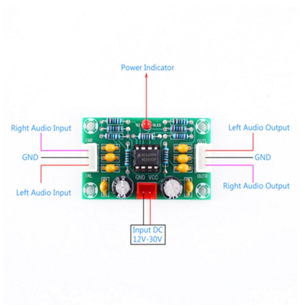 Operational OP-Amp Audio Pre-Amplifier Module NE5532 Amplifier Preamp Board