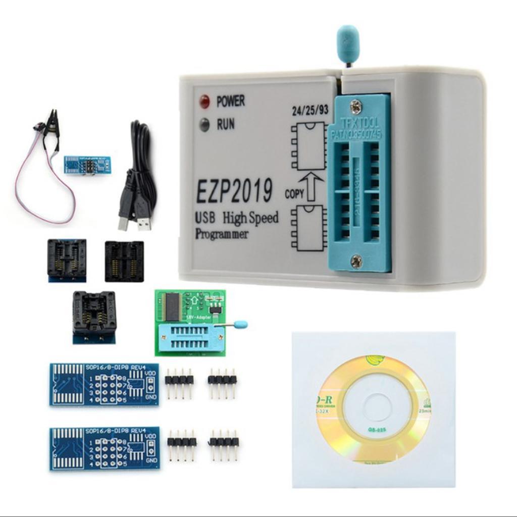 1-Set-EZP2019-High-Speed-USB-Programmer-w/-12-Sockets-Support-24/25/26/93