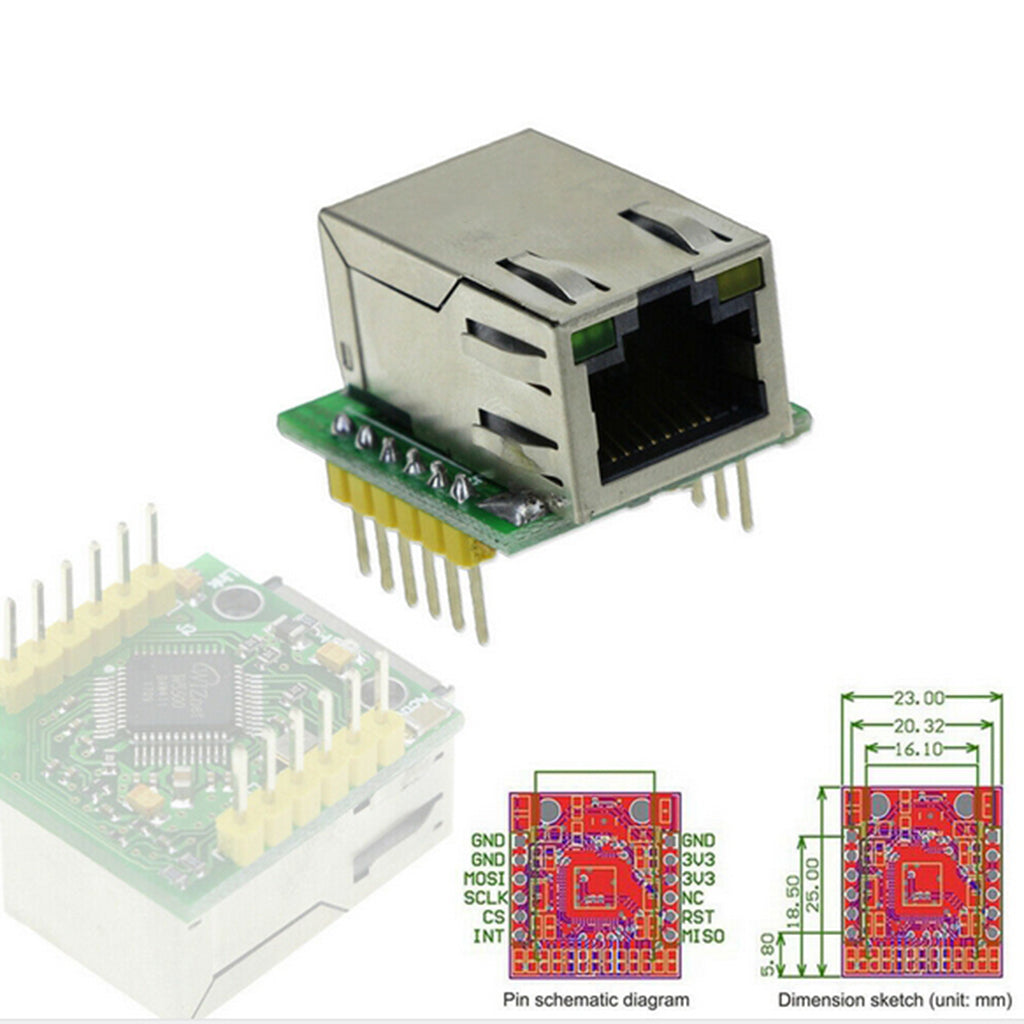 W5500 Chip New SPI to LAN Ethernet Converter Module