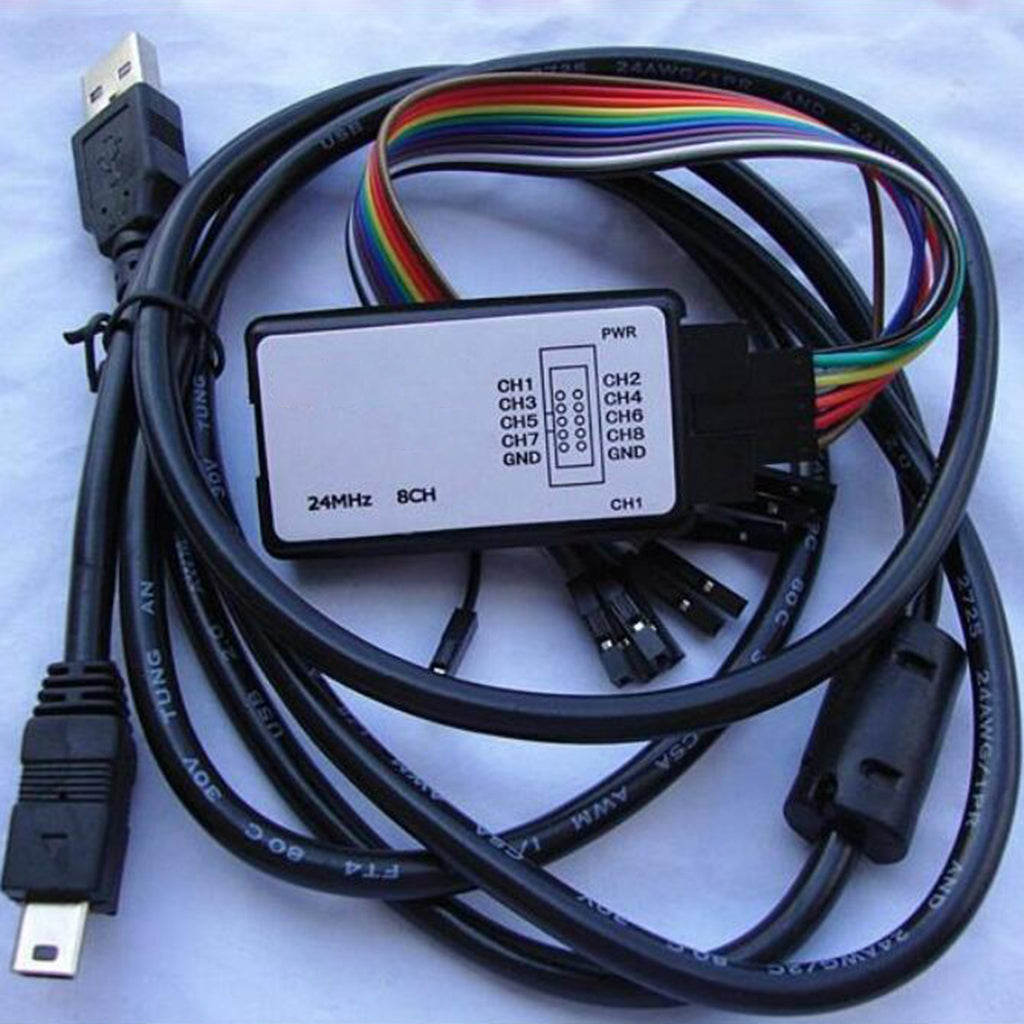 Logic Analyzer Device Set with USB Cable 24MHz 8CH for ARM FPGA