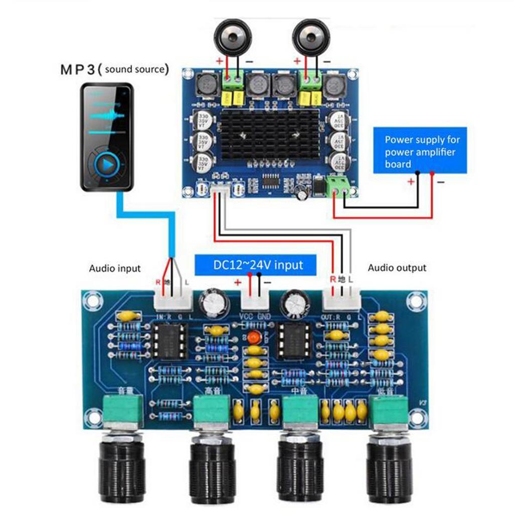 XH-A901-Power-Amplifier-Tone-Board-Module-Pre-amplifier-DC12-24V-blue