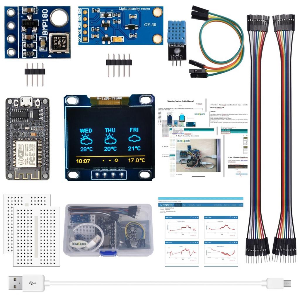 Humidity-and-Ambient-Pressure-Sensors-ESP8266-Weather-Station-Kit