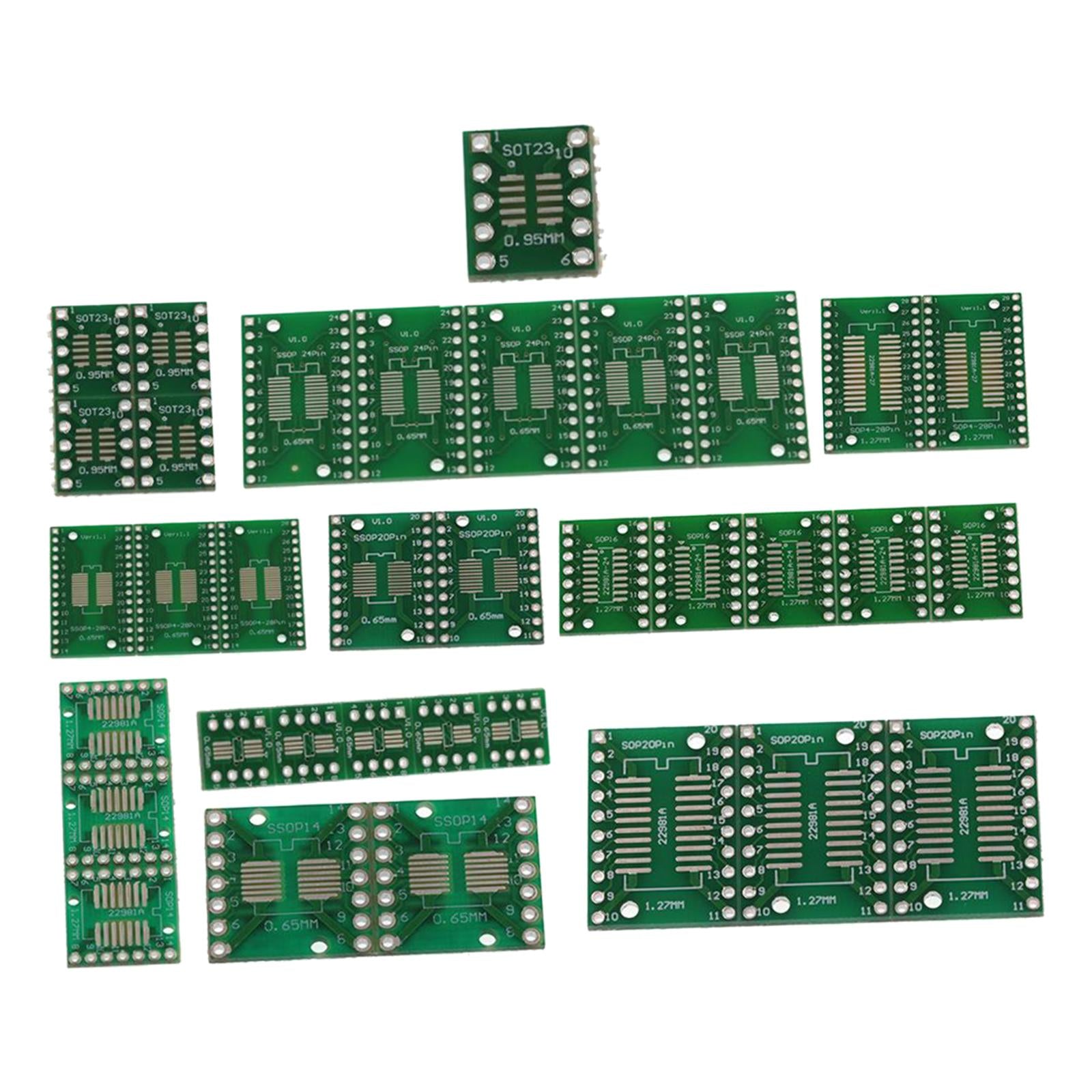 Set-of-35-SOP-MSOP-SSOP-SOT23-DIP-Adapter-PCB-Socket-Convertor-Board-DIY