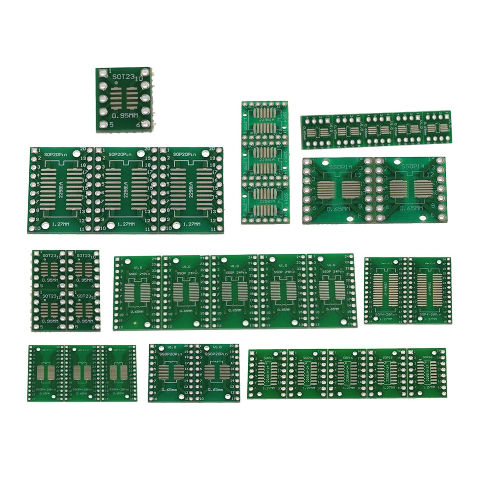 Set-of-35-SOP-MSOP-SSOP-SOT23-DIP-Adapter-PCB-Socket-Convertor-Board-DIY