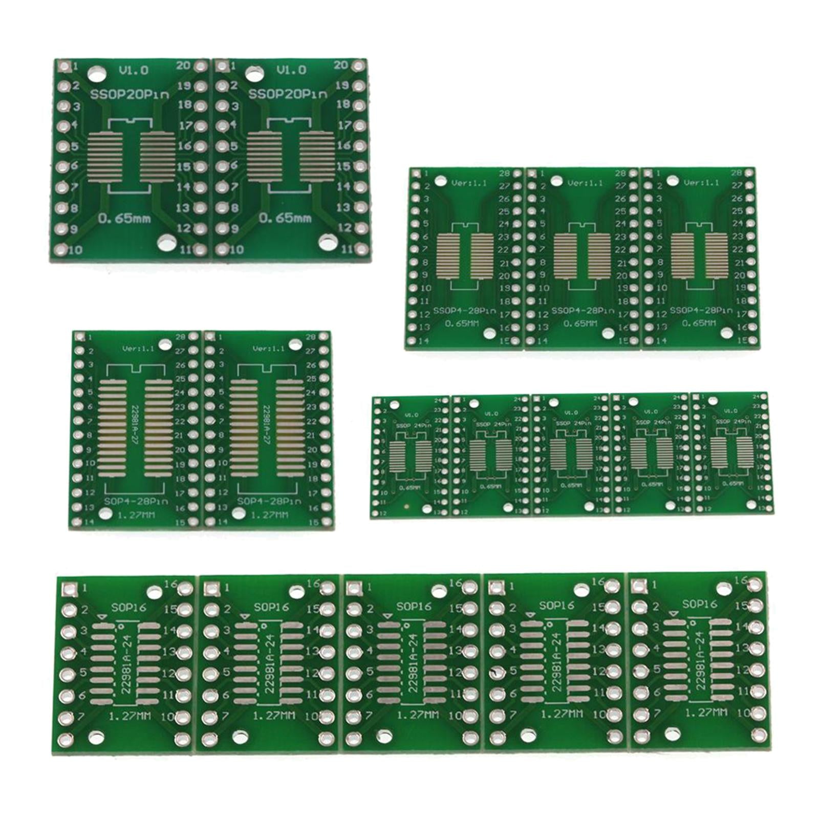 Set-of-35-SOP-MSOP-SSOP-SOT23-DIP-Adapter-PCB-Socket-Convertor-Board-DIY