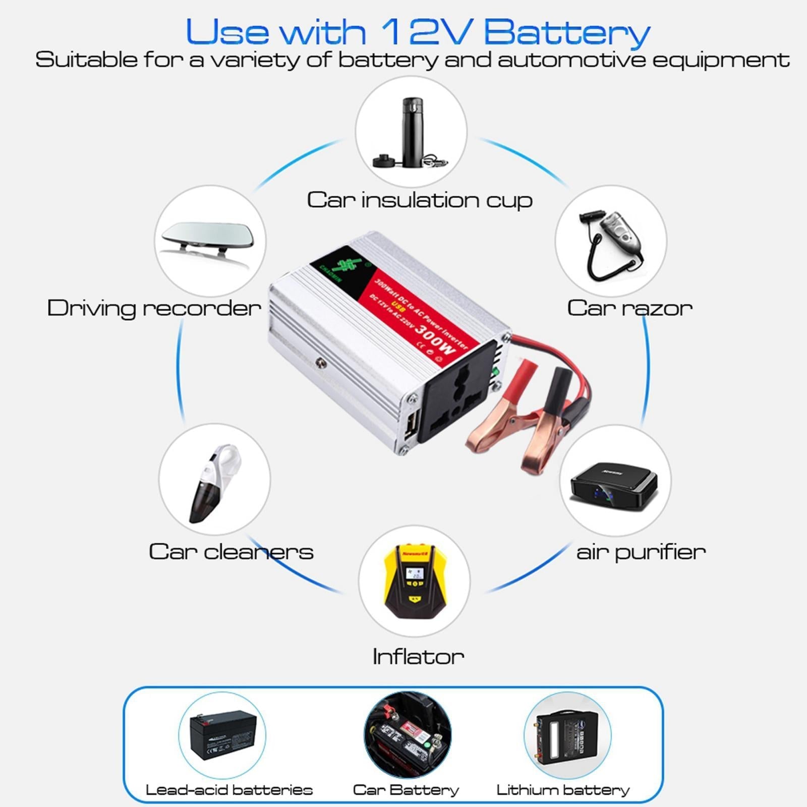 Pure Sine Wave power Inverter 10~15V DC to AC 220V Style 1