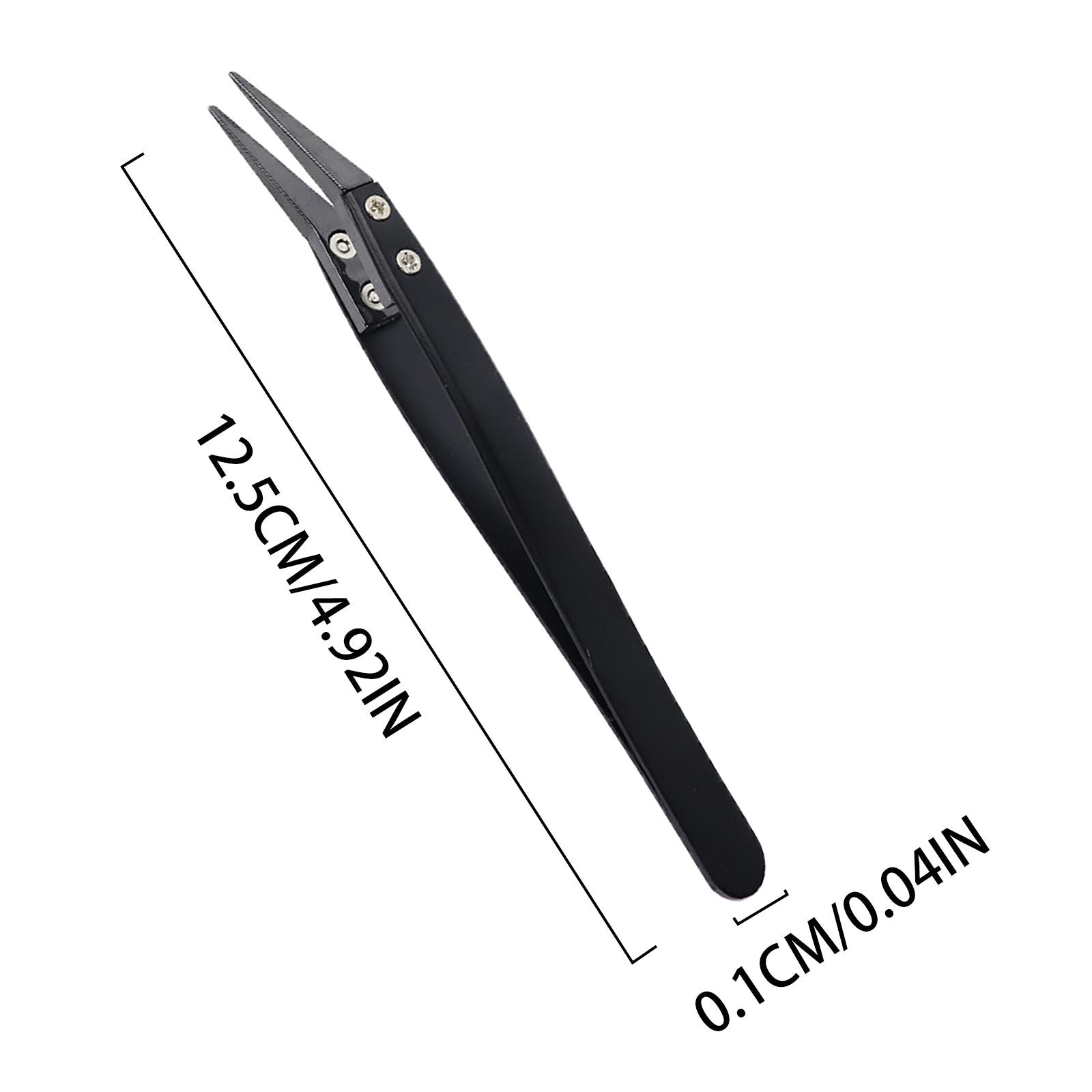 Ceramic Tweezers Maintenance Tool for Soldering Point Circuit Board Welding Small Curved Tips