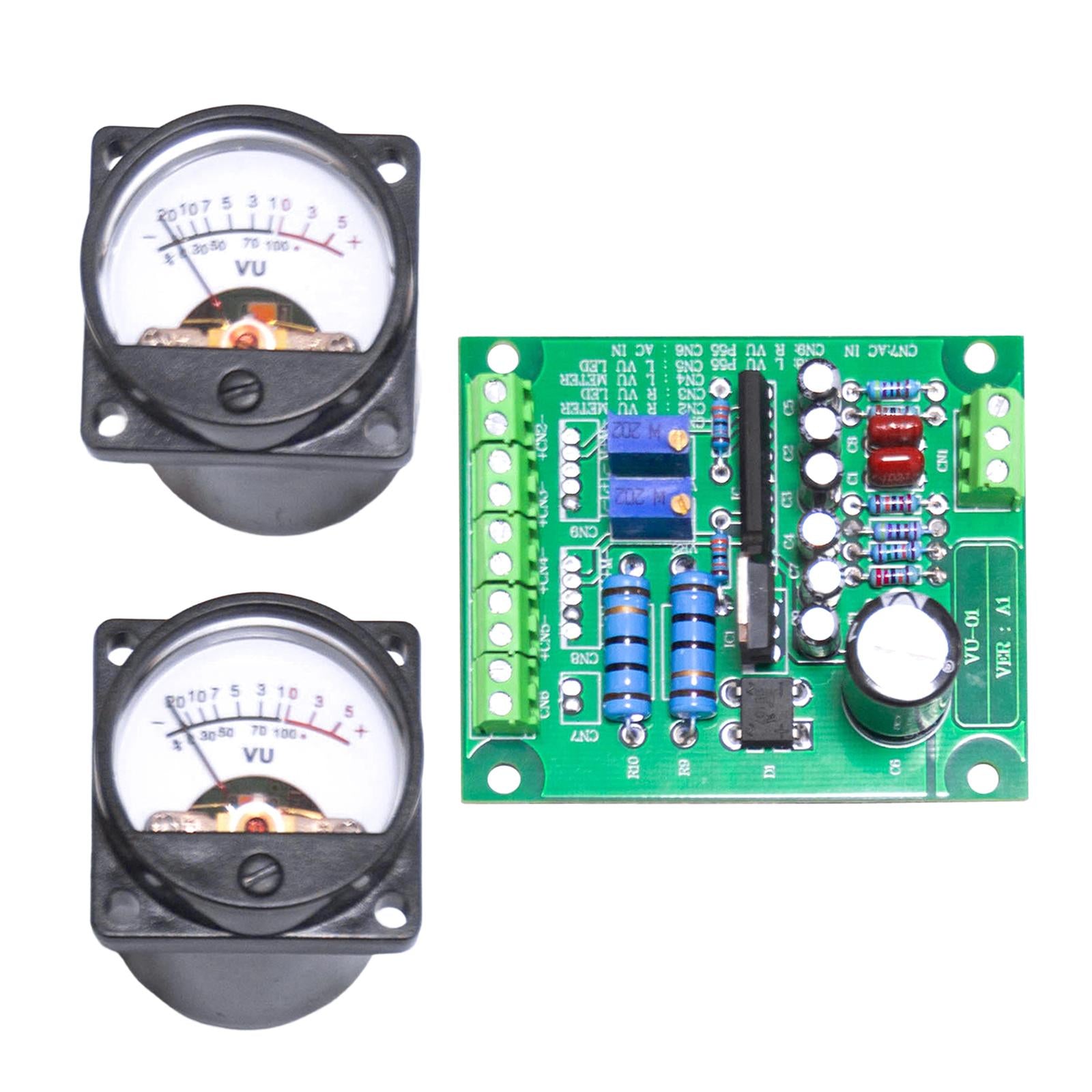 RF Wideband Amplifier 6 12VDC Slience Stereo Amplifier with Volume Meter