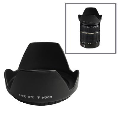 72mm Lens Hood for Cameras (Black)