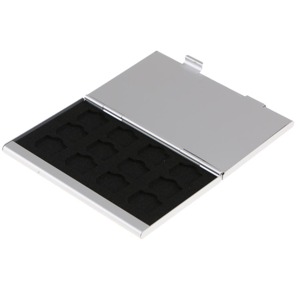 24 Pcs SIM Card Storage Box Case Hard Shell Cover Protective Holder Silver