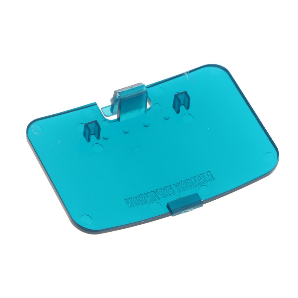 Replacement Memory Expansion Card Cover Pack Lid for N64 Transparent Blue