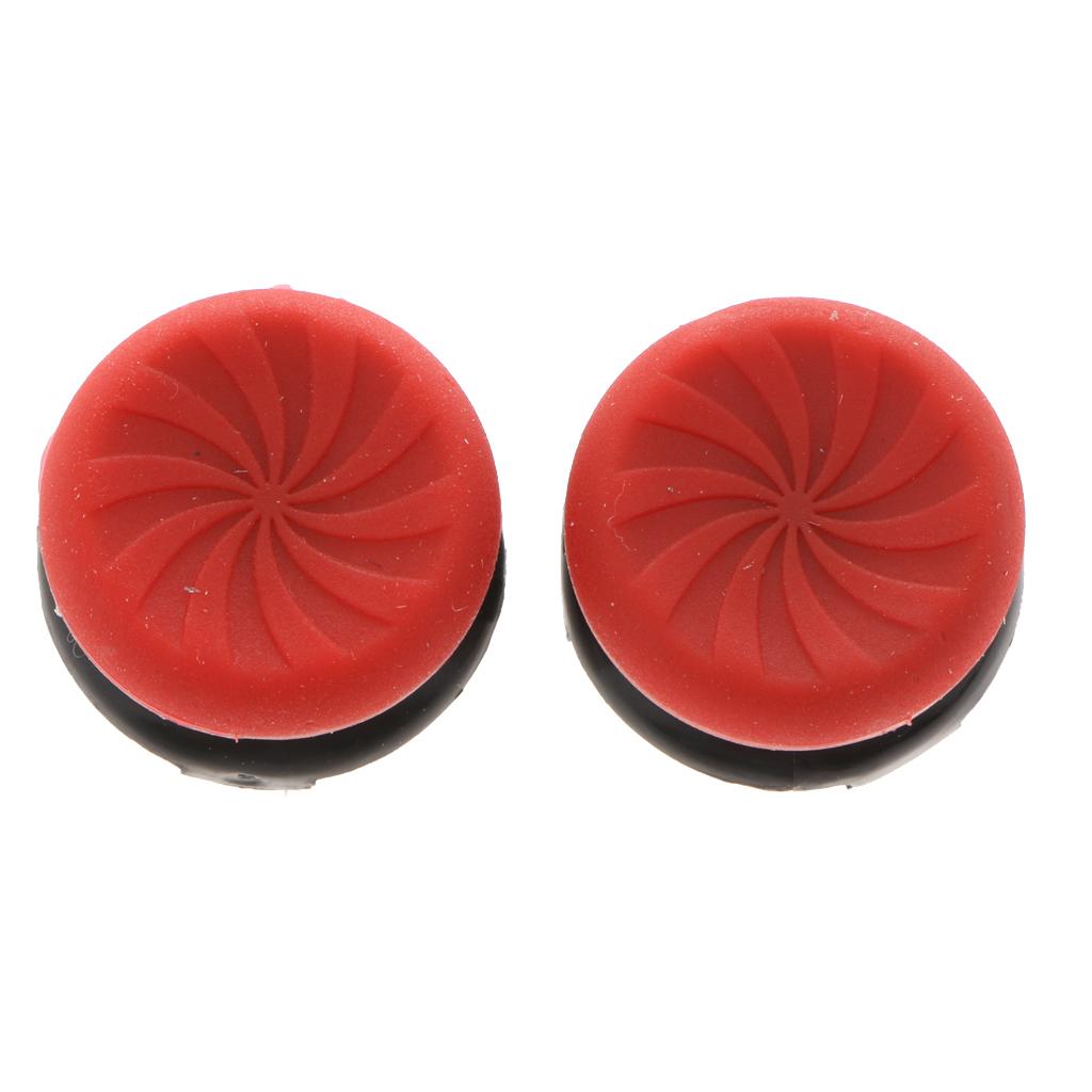 2Pcs Thumb Grips Protector Cap Cover For Playstation 4 PS4 Controller Red