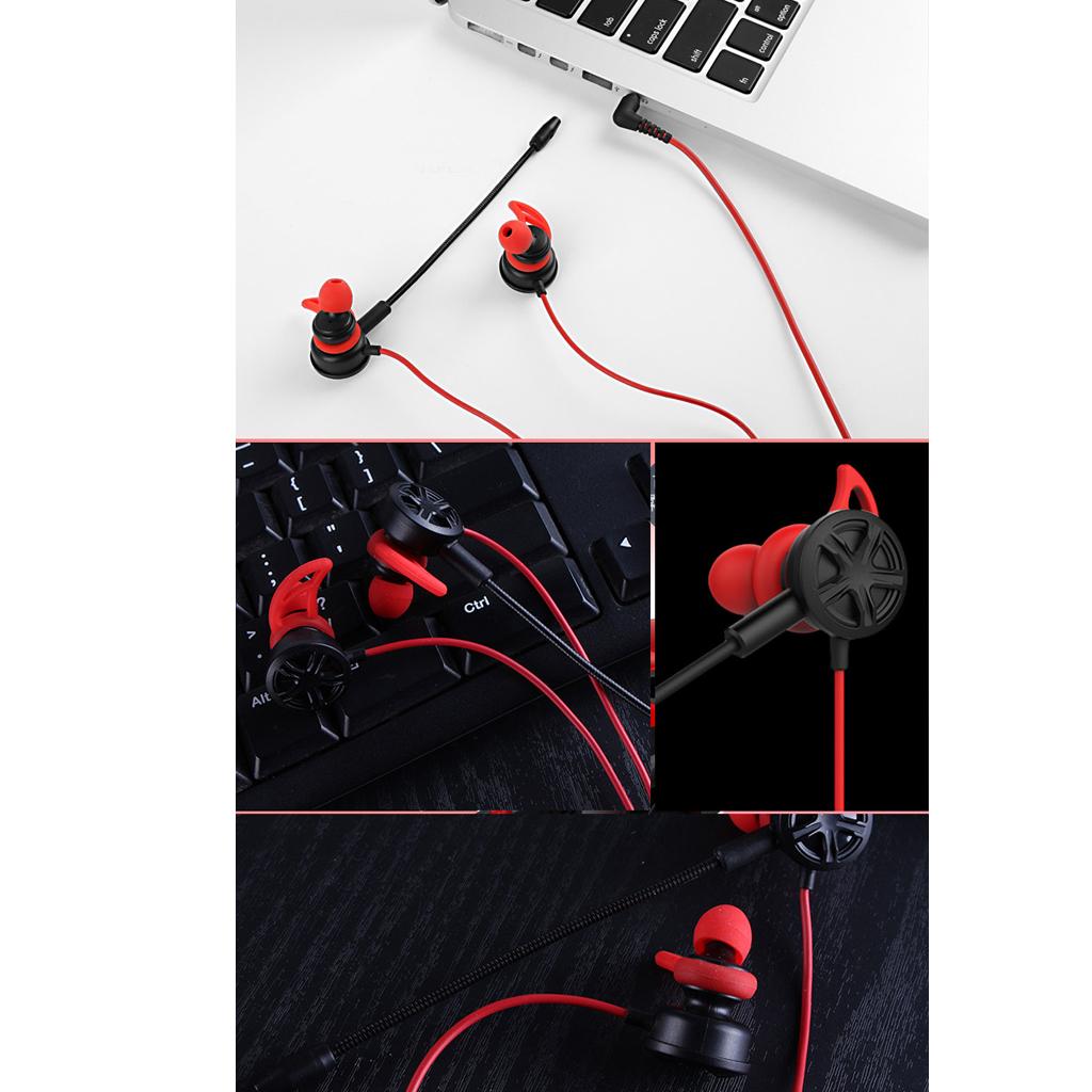 1.2m-Gaming-Earphones-Earbuds-Headphones-with-Microphone-and-Volume-Control-For-PUBG-Mobile,-PS4,-Xbox-One,-Nintendo-Switch-(Red)