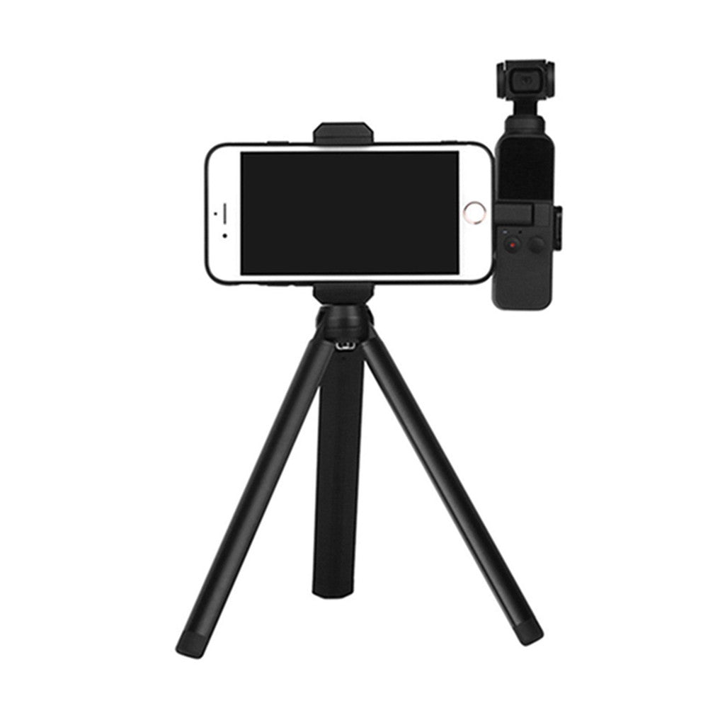 For DJI OSMO Pocket Accessories Extended Bracket & Mobile Phone Clip Holder & Foldable Tripod & Extension Rod (Black)