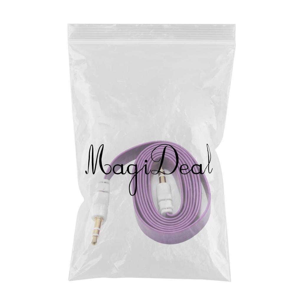 3.5mm Jack Male to Male Audio Cable Cord for Computer Mobile Phone Purple