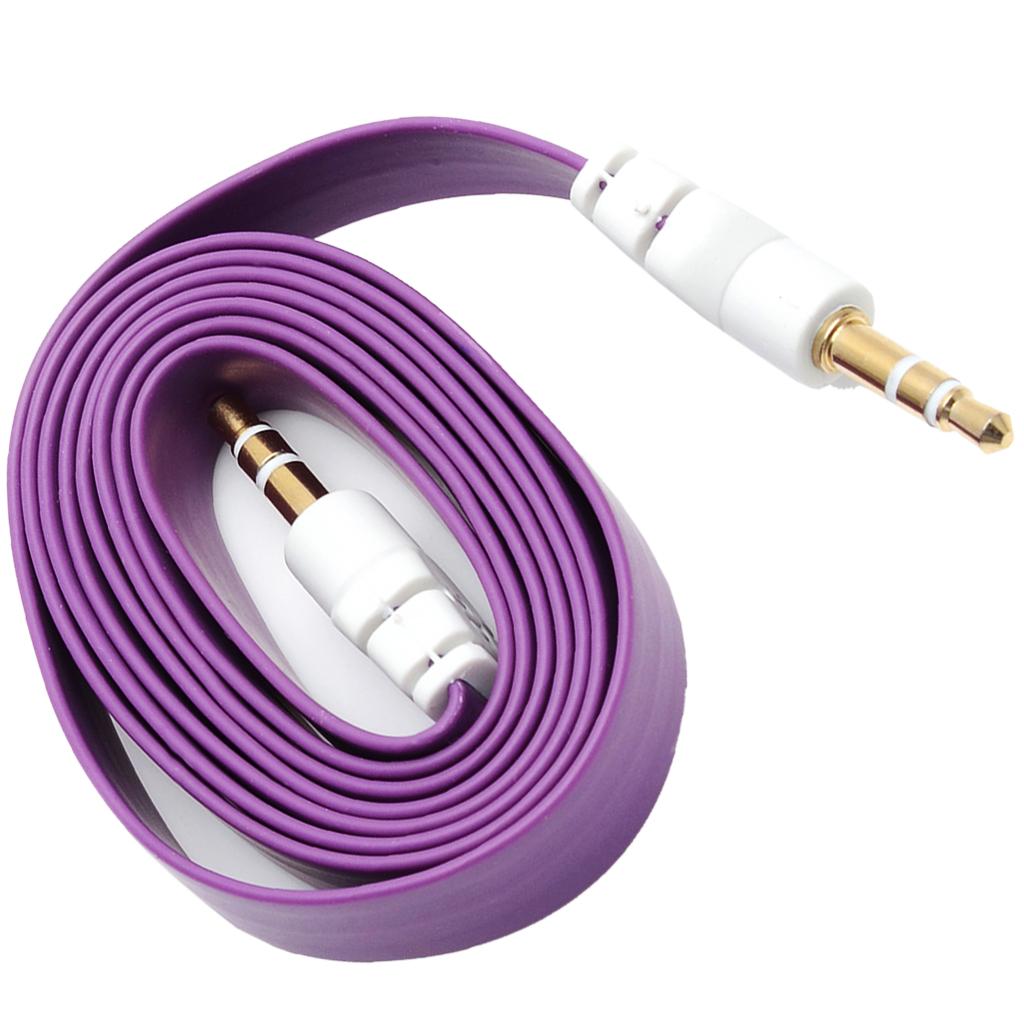 3.5mm Jack Male to Male Audio Cable Cord for Computer Mobile Phone Purple