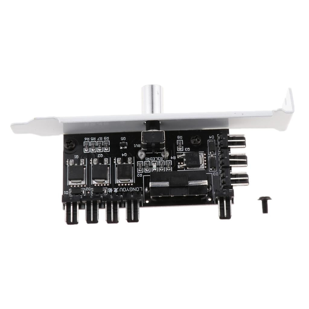 1-to-8-Computer-Case-PCI-Fan-Speed-Controller-4-Pin-Power-Connection-White