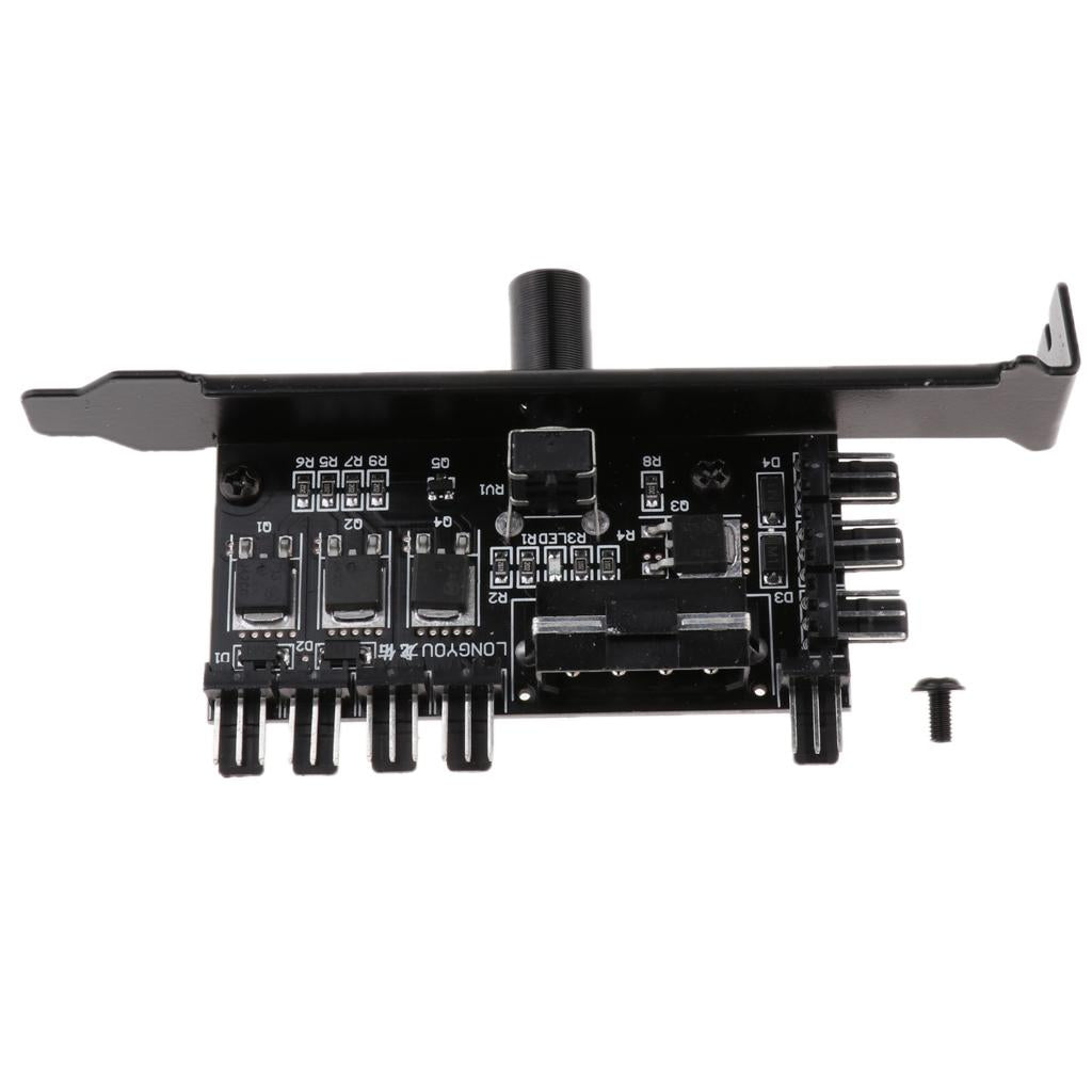 1-to-8-Computer-Case-PCI-Fan-Speed-Controller-4-Pin-Power-Connection-Black