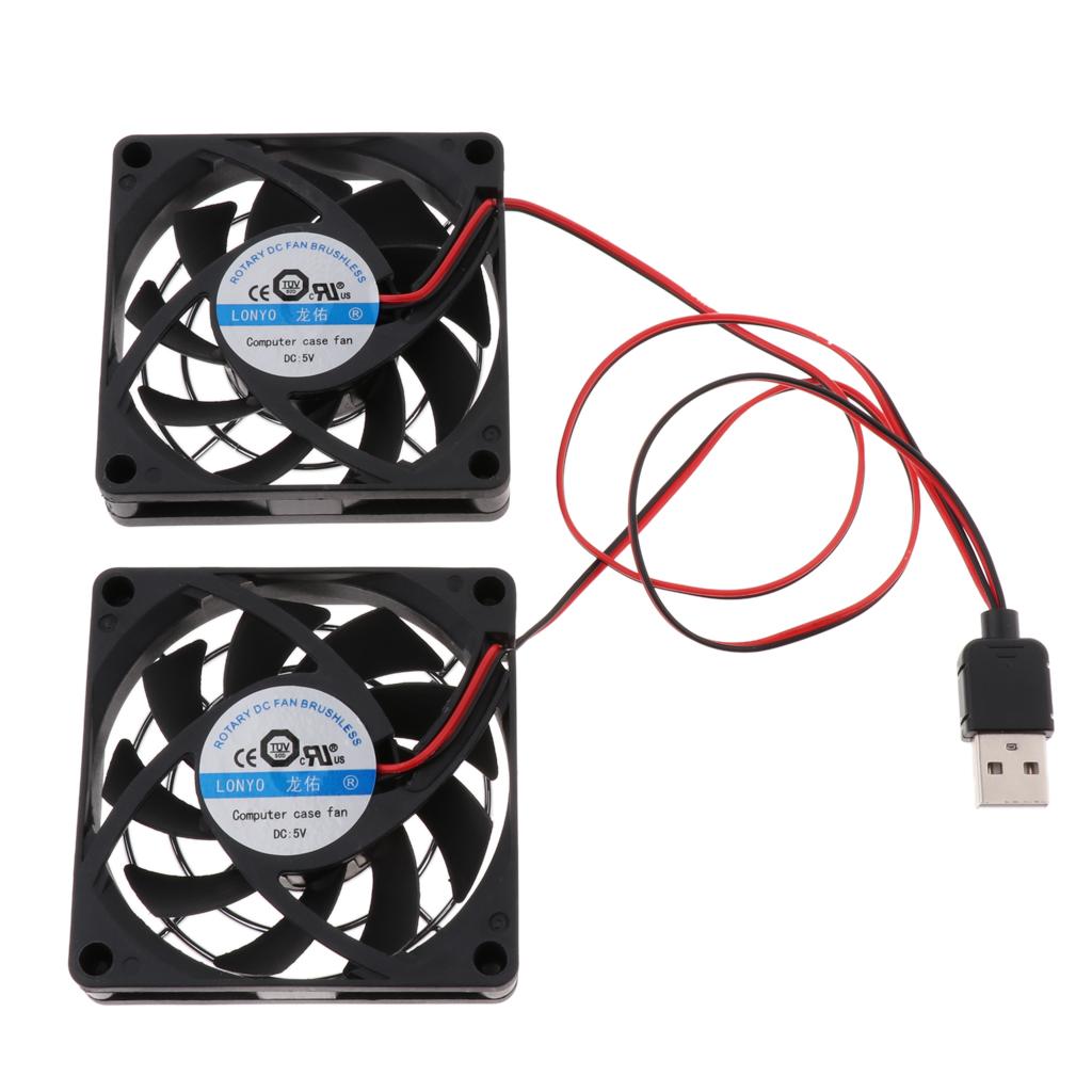 Computer-USB-Fan-Radiator-Cooler-Heatsink-Cooling-System-with-2-Fans-7cm-Protective-Net-Cover-Adhesive-Tape