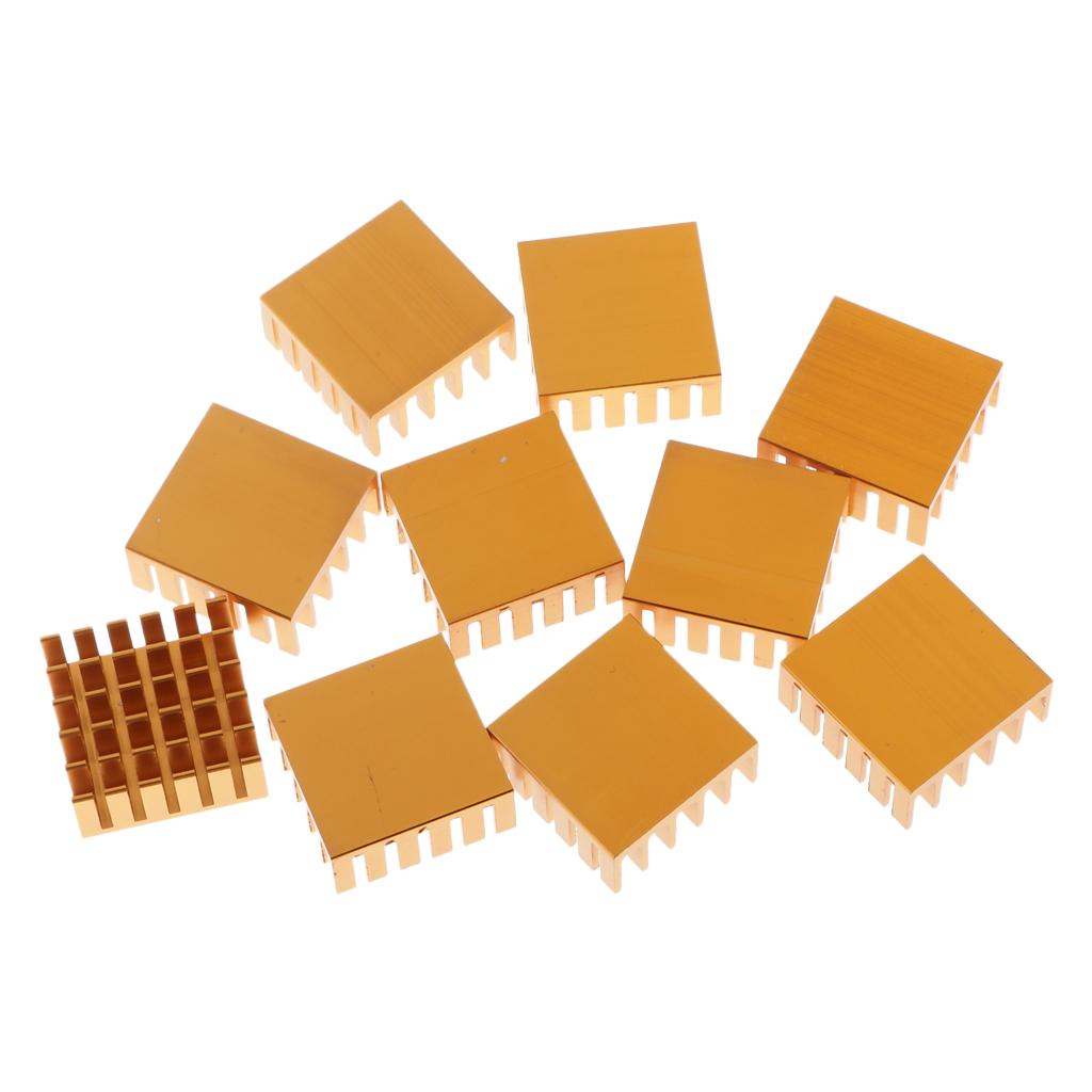 10PCS-Aluminum-Heatsink-Cooling-Fin-Heatsink-Cooler,22x22x10mm,Aluminum