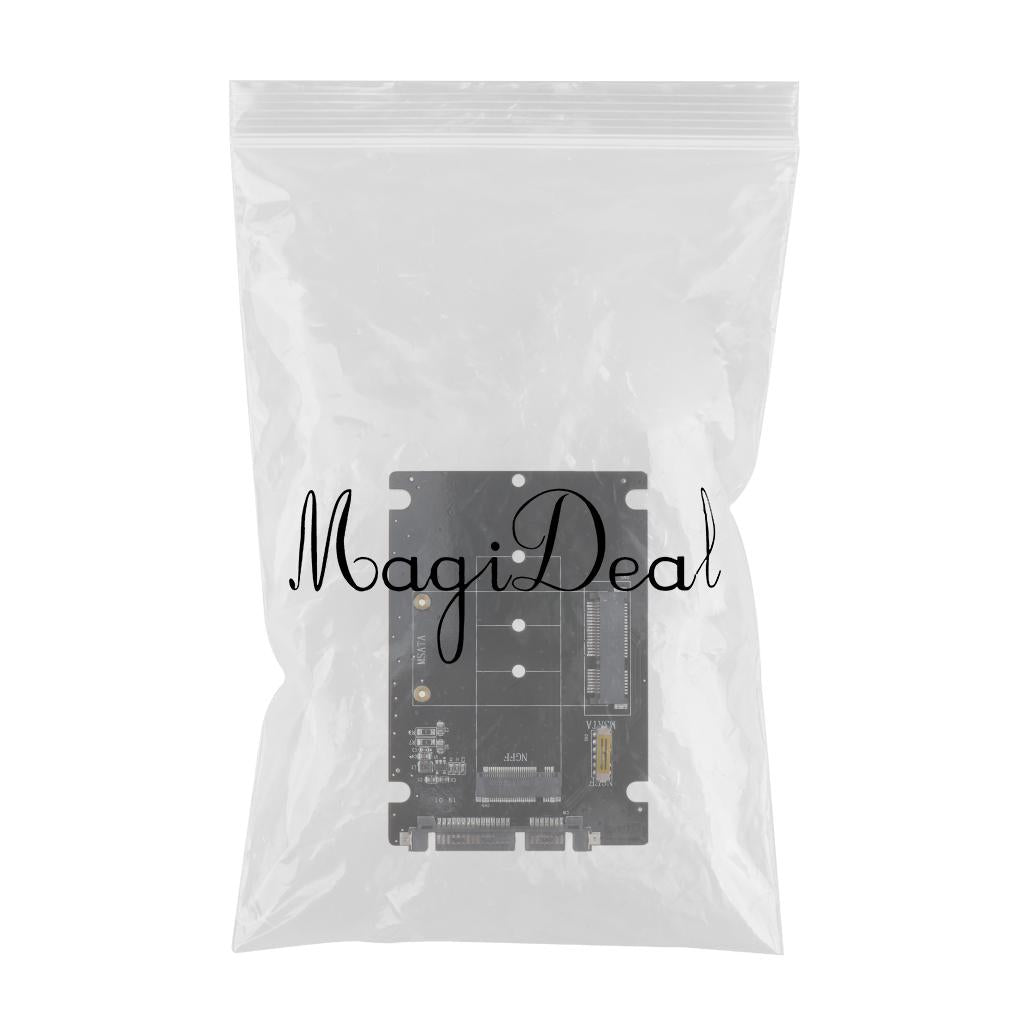 MSATA/M.2(NGFF) to SATA Adapter Card, 2-in-1 SATA 15+7Pin Board Adapter