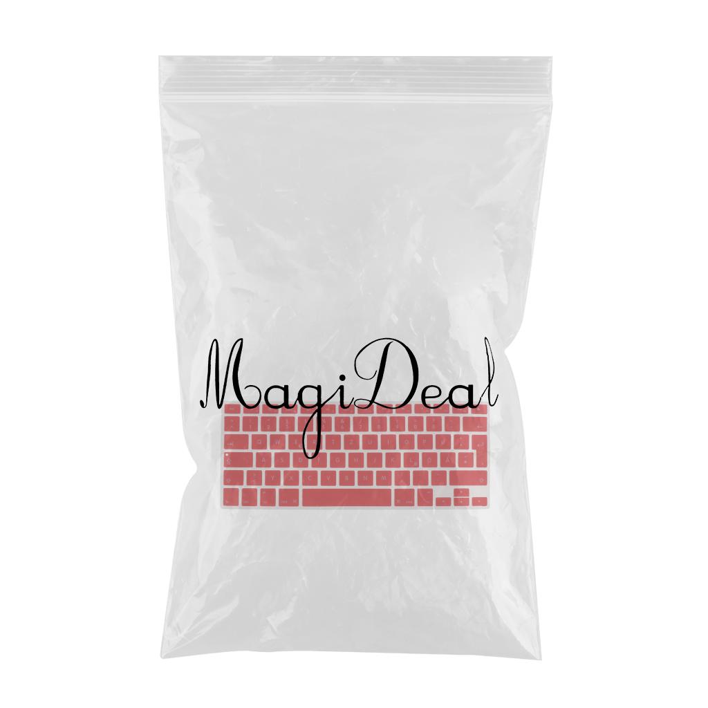 German Keyboard Protective Film Cover for Macbook European Version 13/15-Red