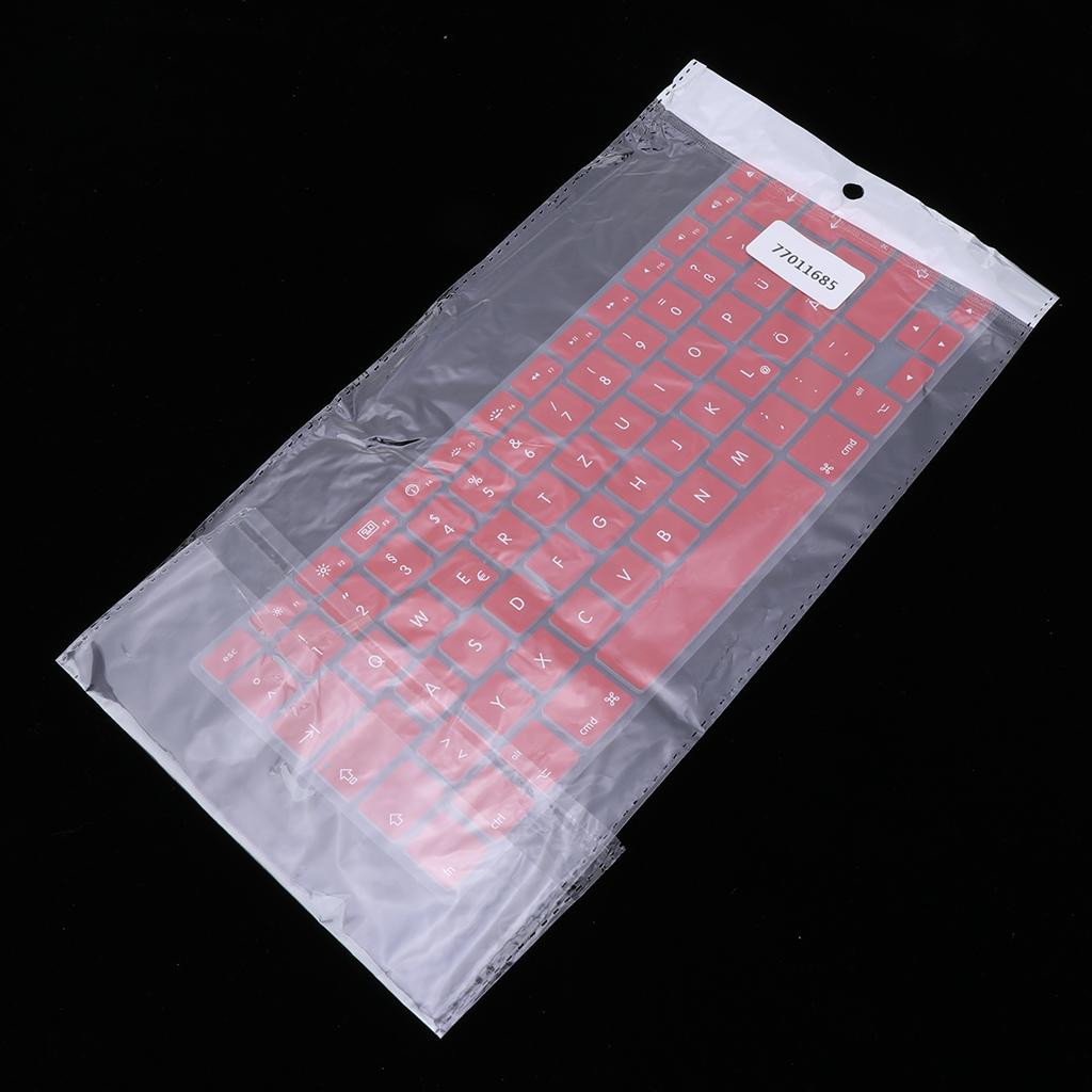 German Keyboard Protective Film Cover for Macbook European Version 13/15-Red