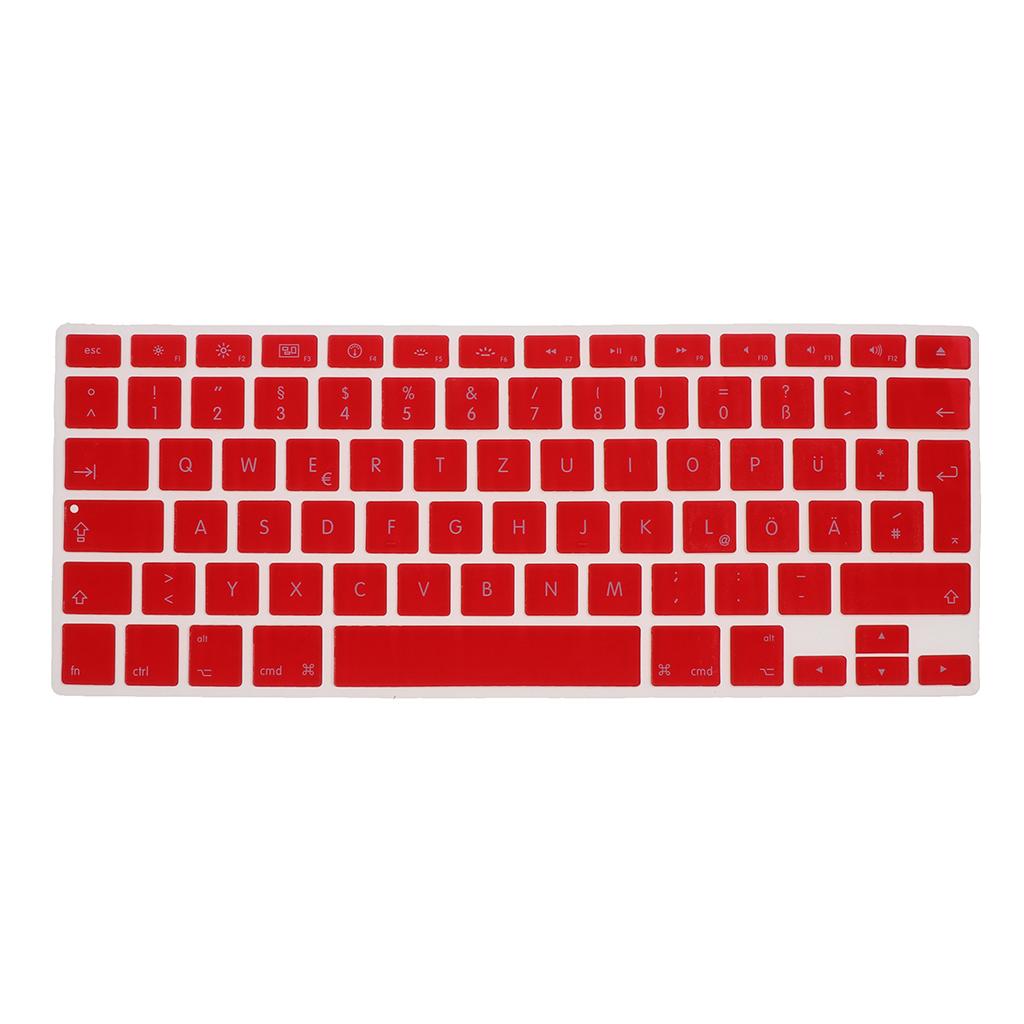 German Keyboard Protective Film Cover for Macbook European Version 13/15-Red