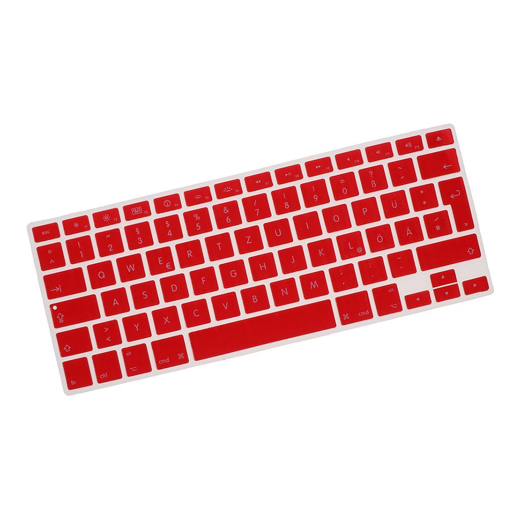 German Keyboard Protective Film Cover for Macbook European Version 13/15-Red