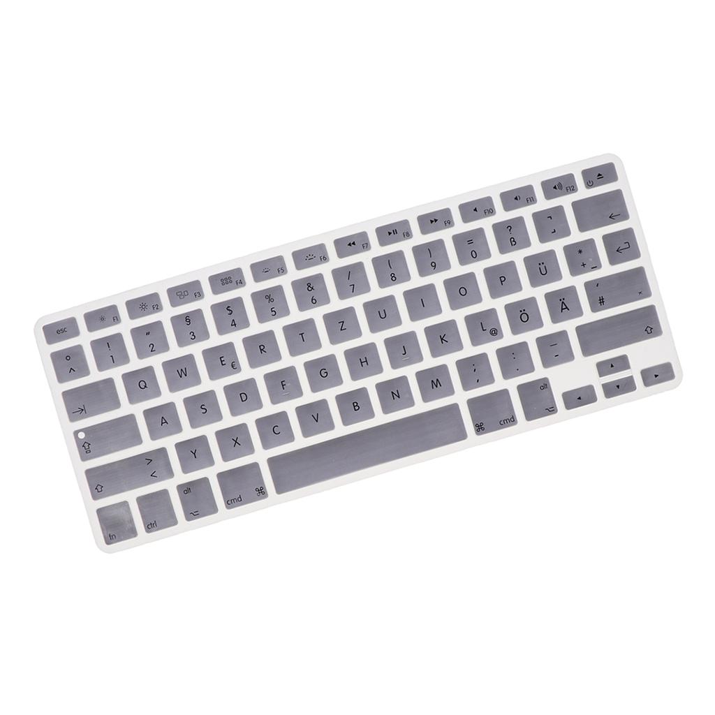 German Phonetic Keyboard Protective Film for 13/15inch Macbook   silver gray