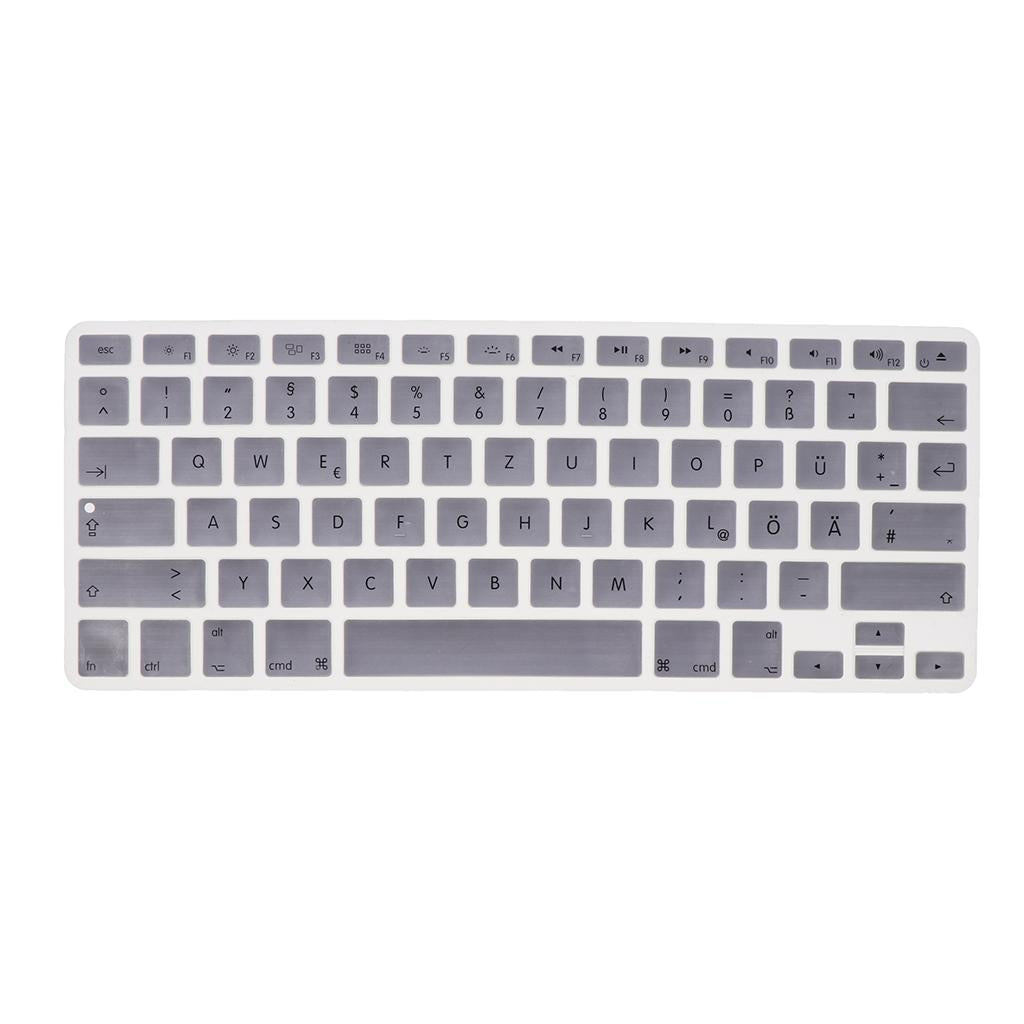 German Phonetic Keyboard Protective Film for 13/15inch Macbook   silver gray