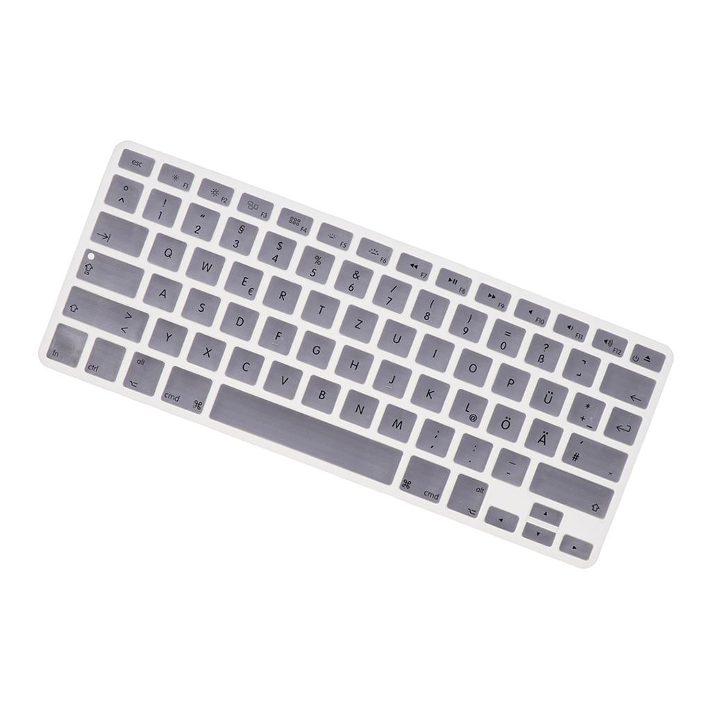 German Phonetic Keyboard Protective Film for 13/15inch Macbook   silver gray