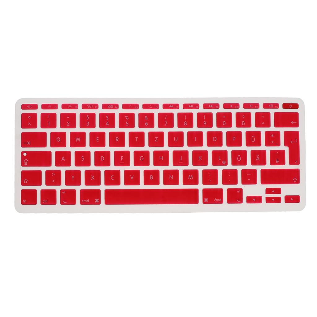 German Phonetic Keyboard Film Cover for European 11inch Macbook red